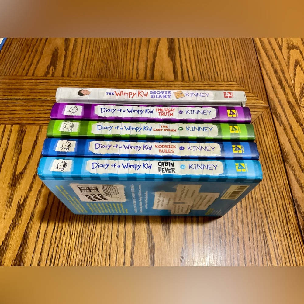 5 Diary of a WIMPY KID novels hardcover books 📚 set